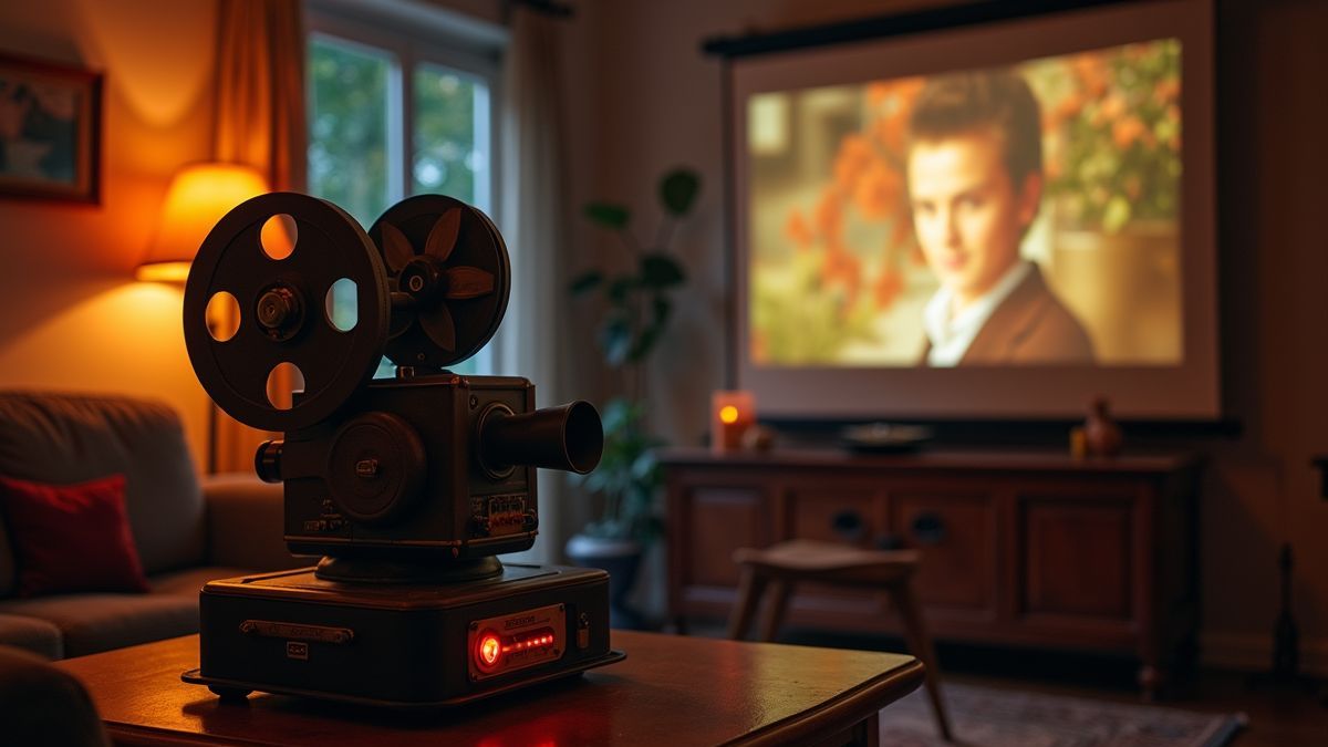 Gezellige woonkamer met Franse film
