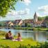 Gezinnen genieten van activiteiten in Wallonië