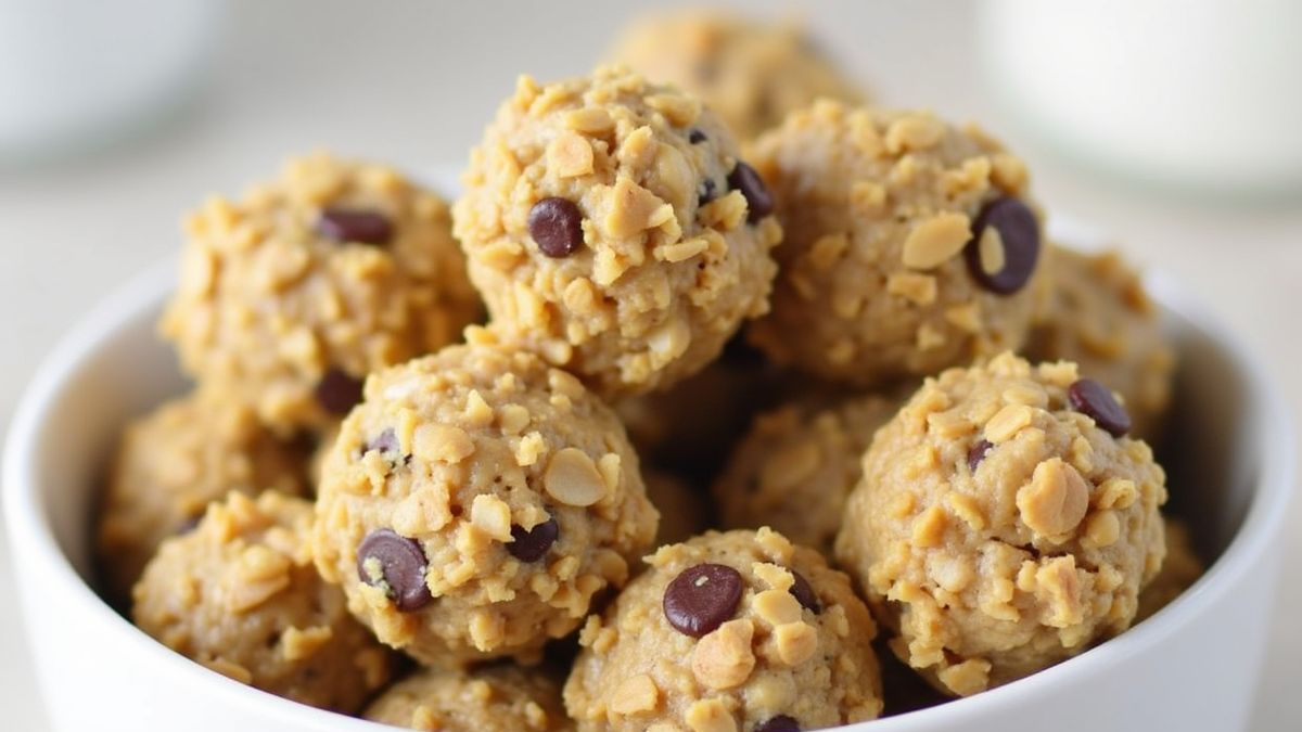 Gezonde cookie dough in een kom.