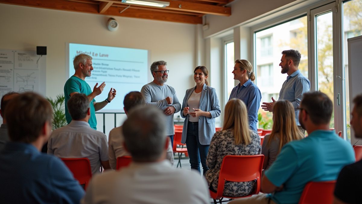 Gezondheidsbewustzijn evenement met deelnemers.
