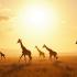 Giraffes in een Afrikaanse savanne