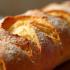 Golden brown French baguette