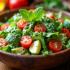 Heerlijke Caesar salade met romaine sla en croutons