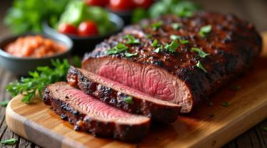 Heerlijke gerookte brisket met bijgerechten
