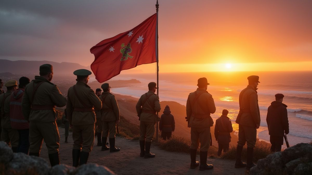 Heropvoering van de oorspronkelijke Anzac Dag ceremonie.