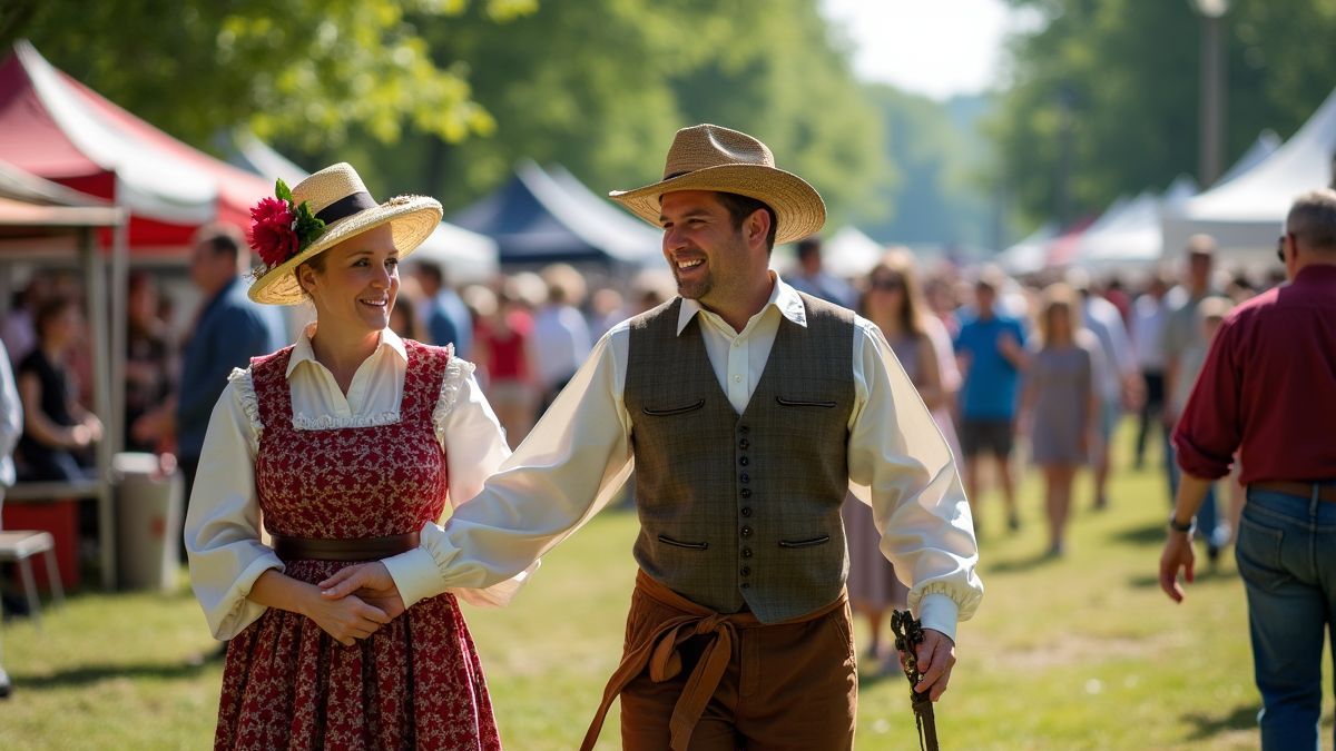 Historisch festival in Indiana en lokale tradities
