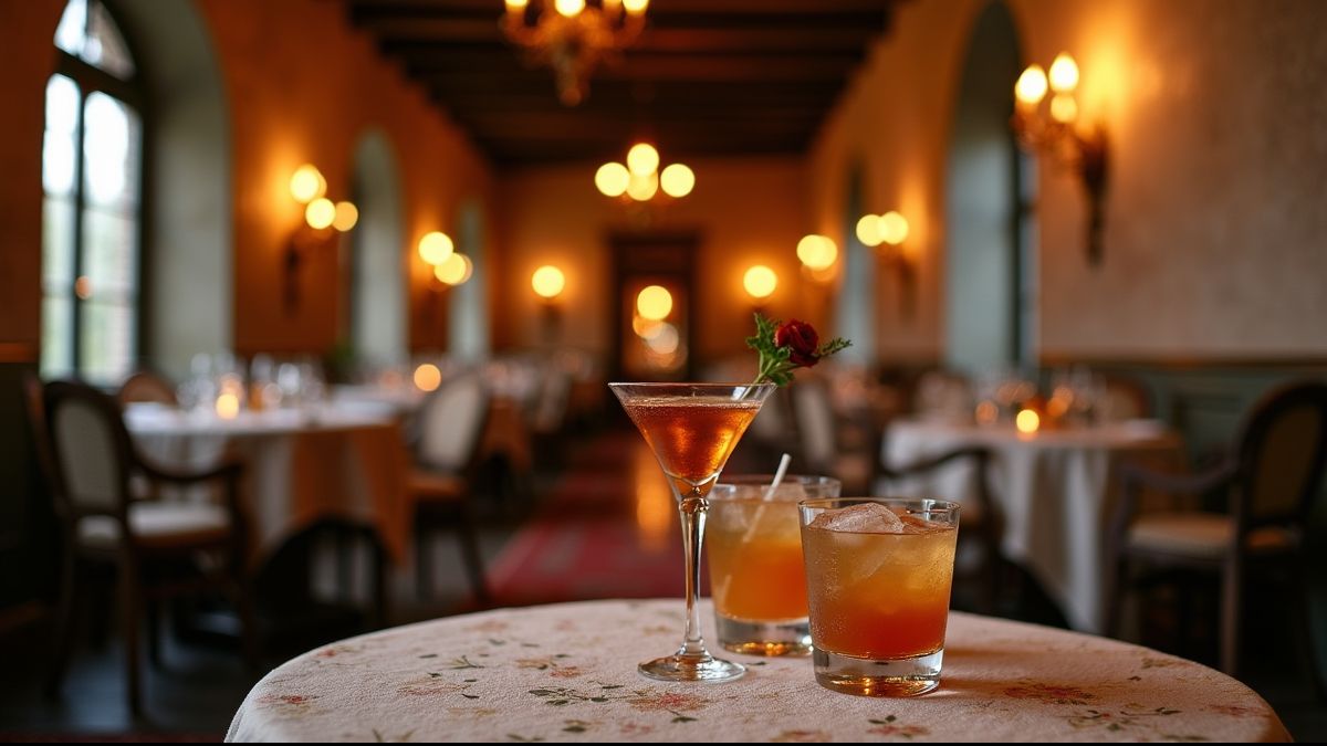 Historisch huwelijk met cocktails