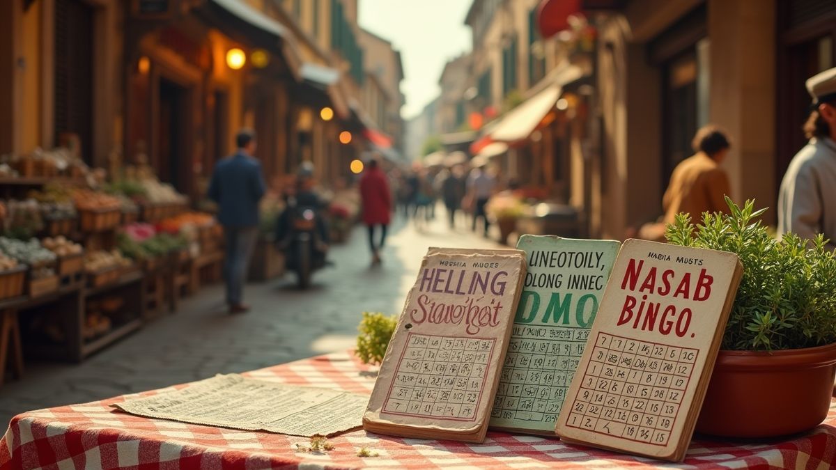 Historische afbeelding van de oorsprong van bingo