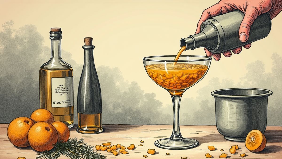 Historische afbeelding van een Mimosa cocktail