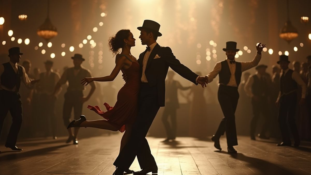 Historische afbeelding van Lindy Hop dansers in de jaren '20