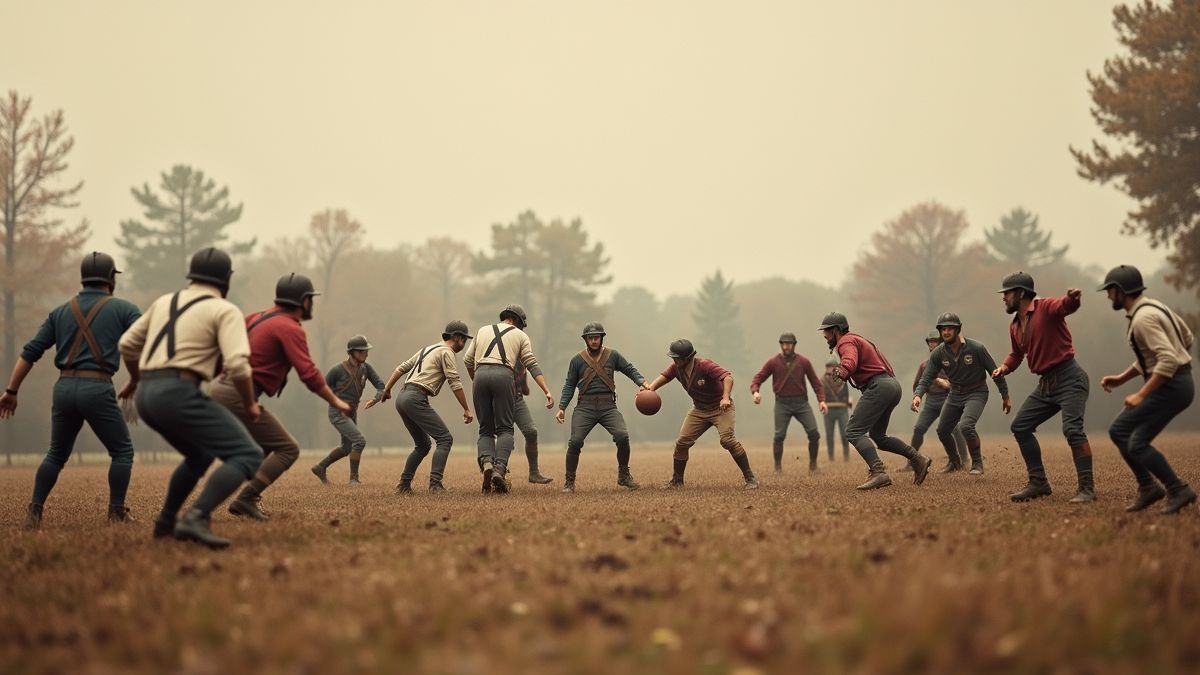 Historische American footballwedstrijd