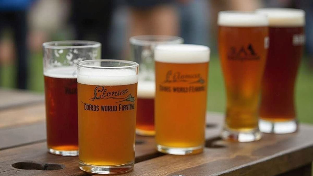Historische drankjes geserveerd op een lokaal Belgisch festival
