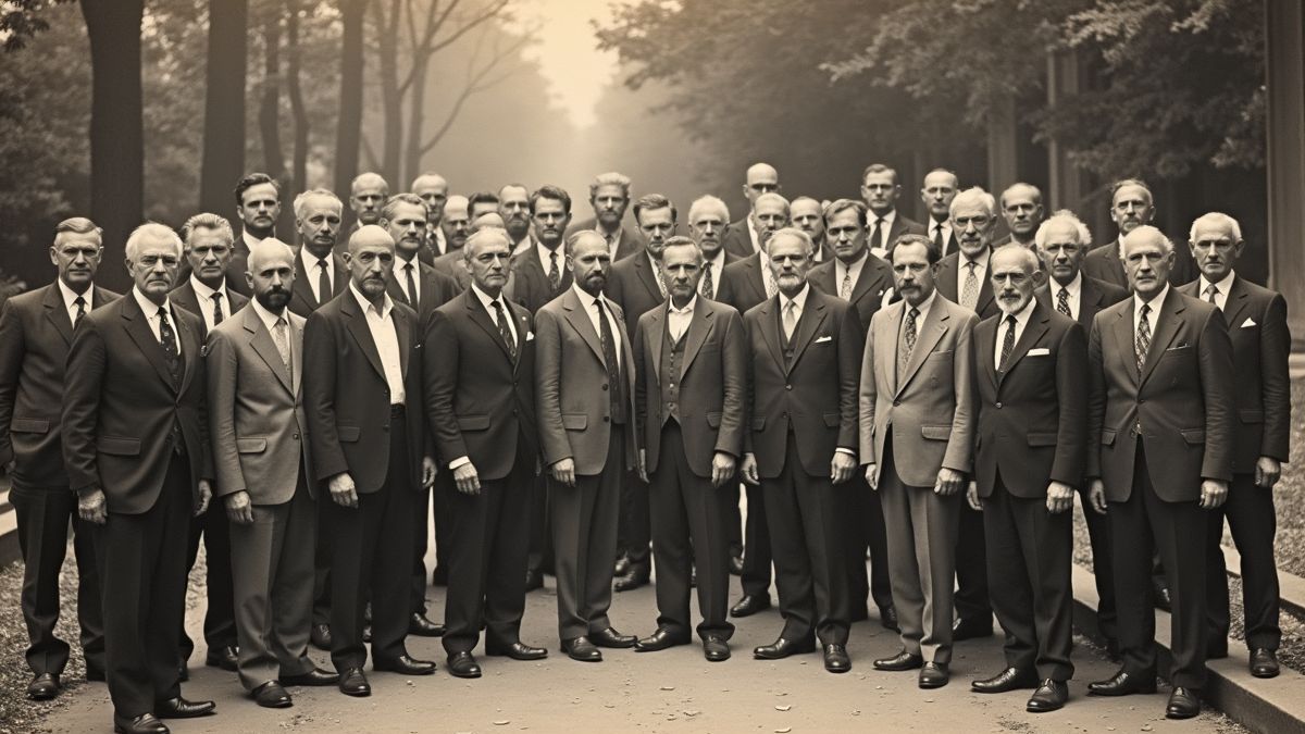 Historische foto van de bijeenkomst van de World Federation of Neurology.