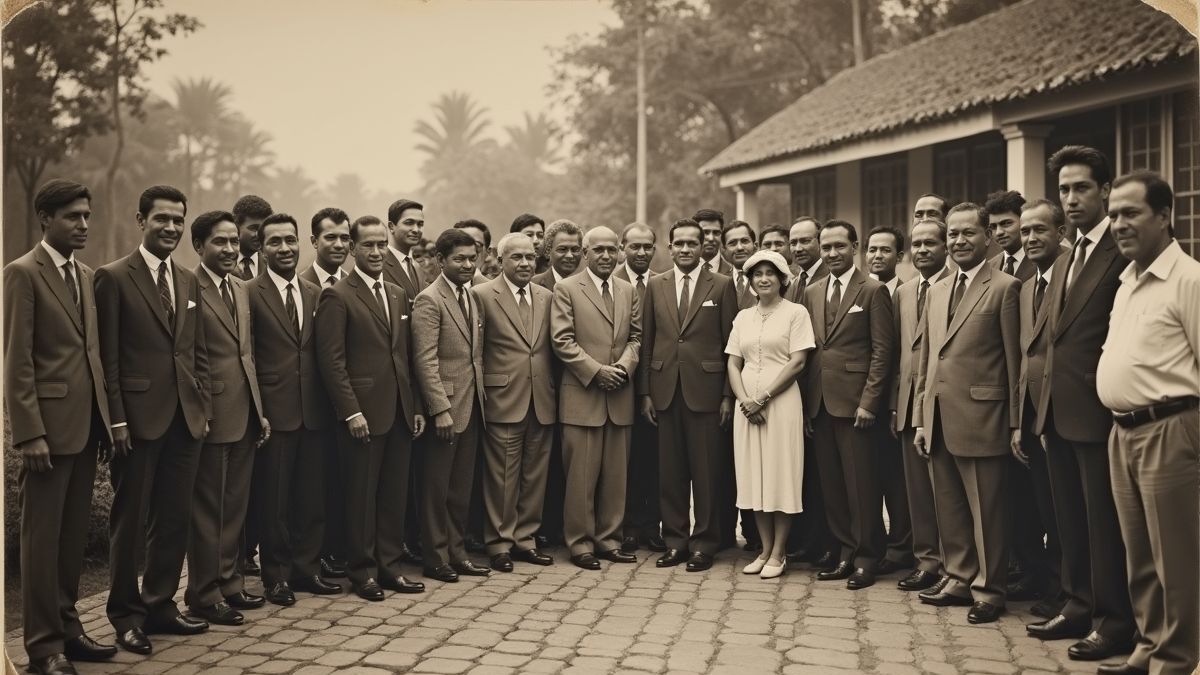 Historische foto van de oprichting van Maleisië in 1963.