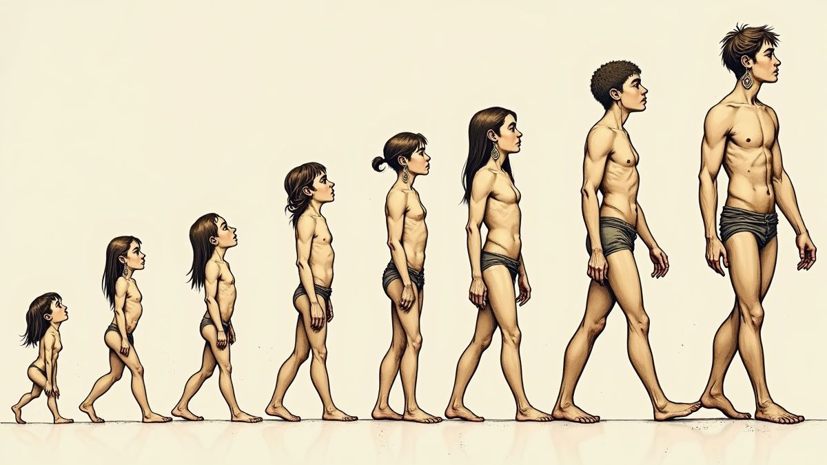 Historische illustratie van de evolutie van lichaamspiercings