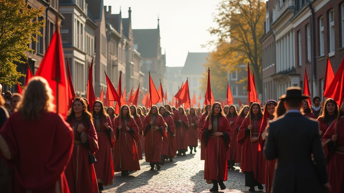 Historische optocht ter gelegenheid van Hemelvaart in Brugge