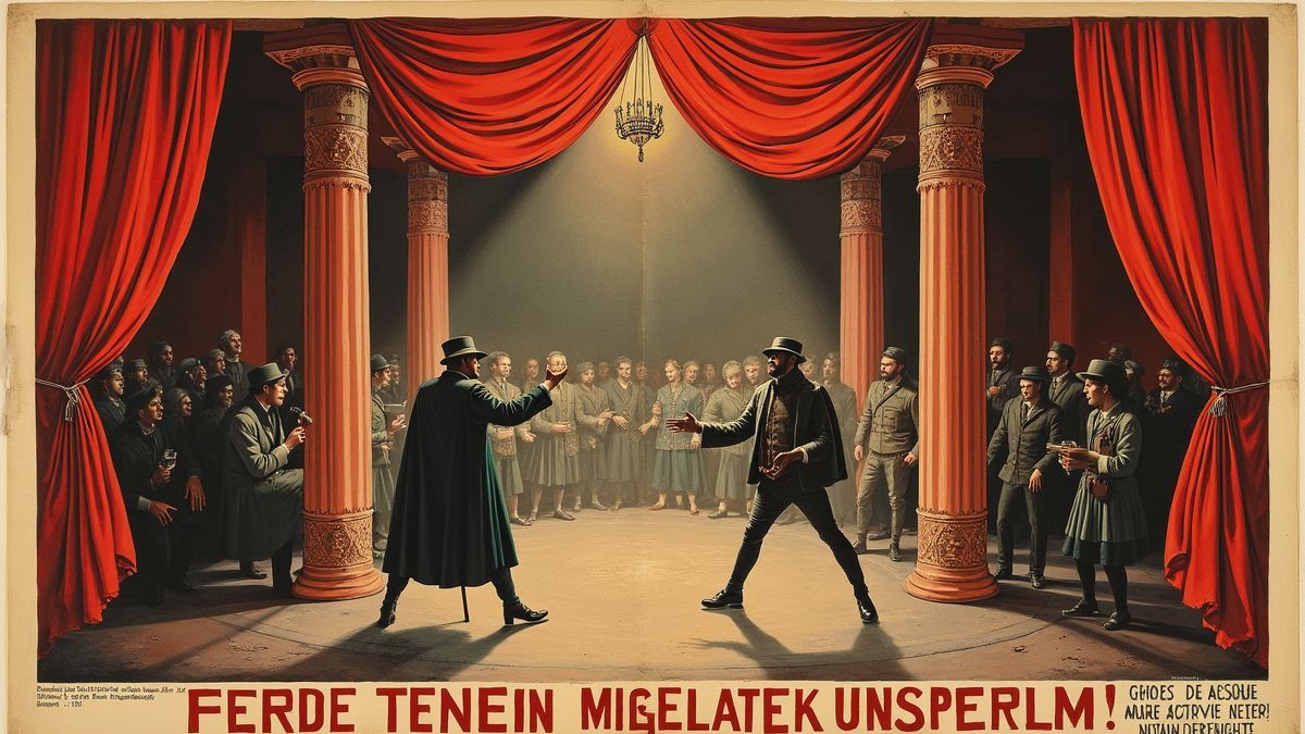 Historische theaterposter uit België