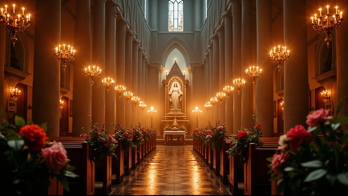 Historische viering in een katholieke kerk