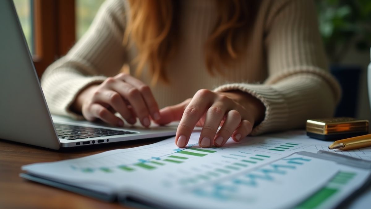Iemand die hun maandbudget analyseert.