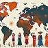 Illustratie die culturele diversiteit viert