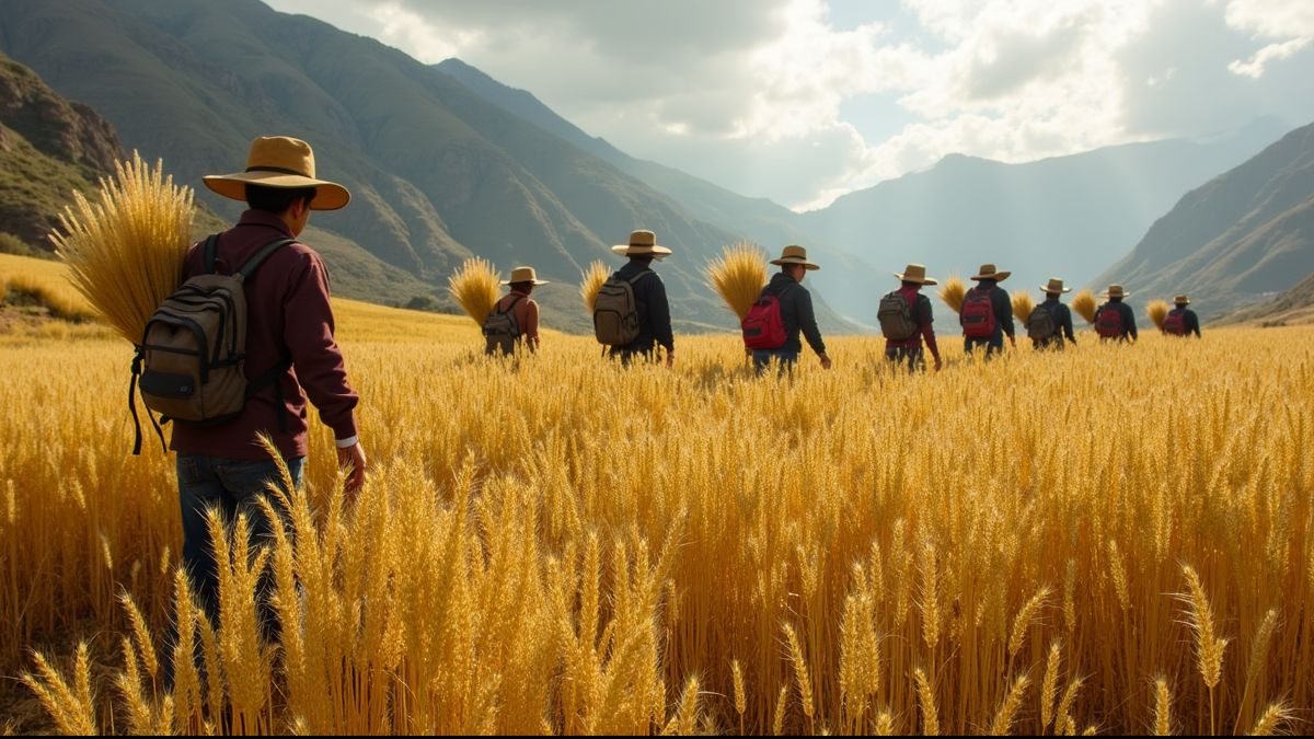 Inca's cultiveren quinoa