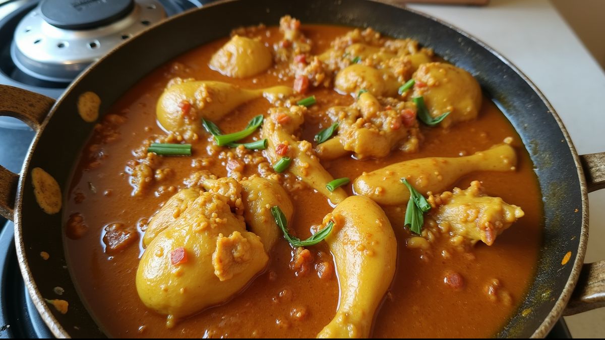 Indiase keuken met specerijen en curry ingrediënten