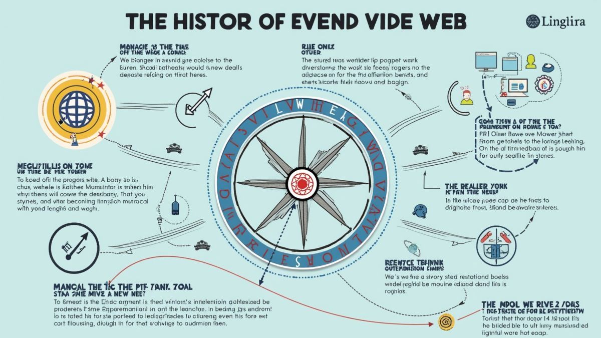 Infographic over de geschiedenis van het Wereld Wijde Web.