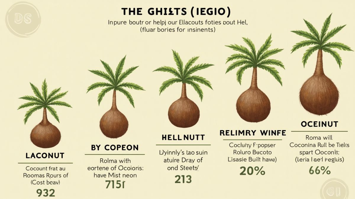 Infographic over de geschiedenis van kokosnoten