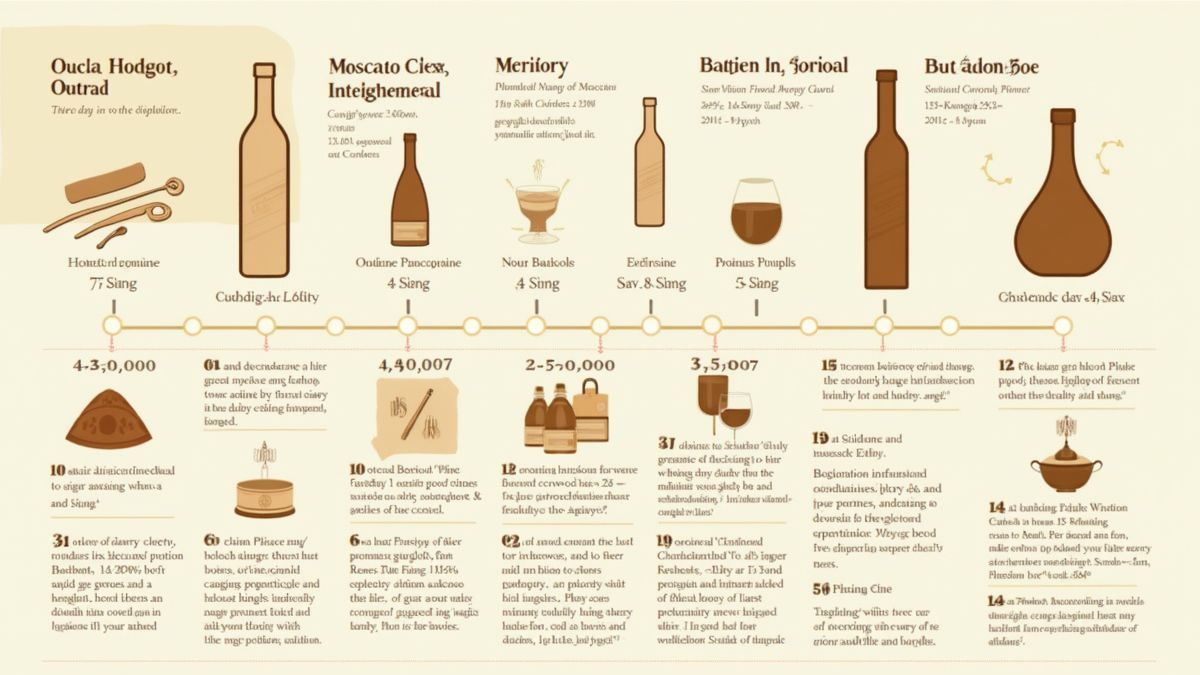 Infographic over de geschiedenis van Moscato wijn