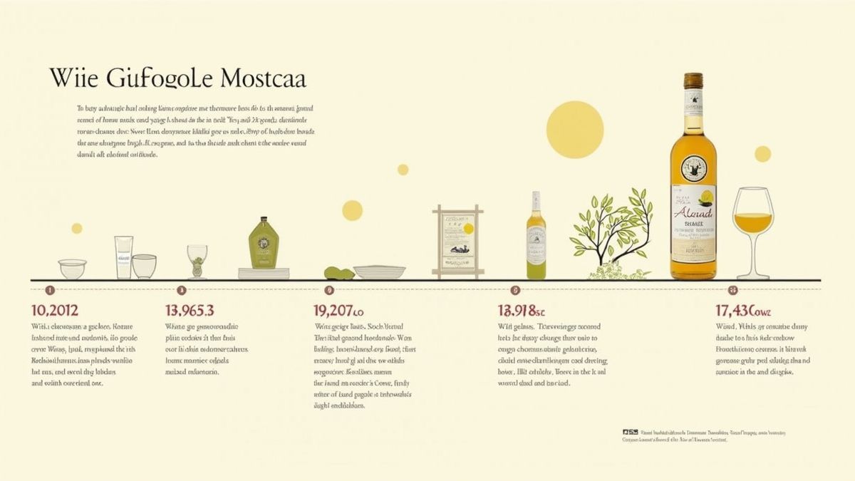 Infographic over de geschiedenis van Moscato wijn