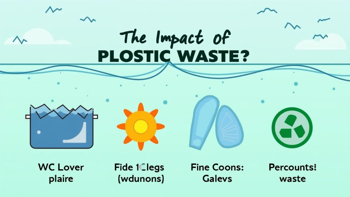 Infographic over de impact van plastic afval op het milieu.