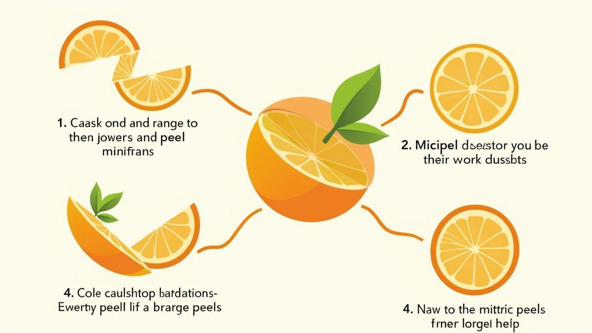 Infographic over de voedingsvoordelen van sinaasappelschillen