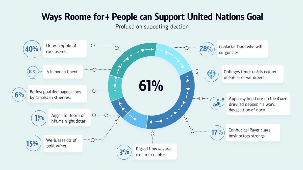 Informatieve infographic over manieren om VN-doelen te steunen