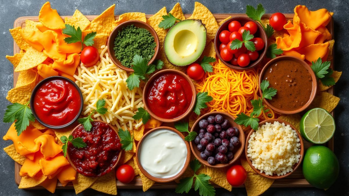 Ingrediënten voor het maken van nacho's