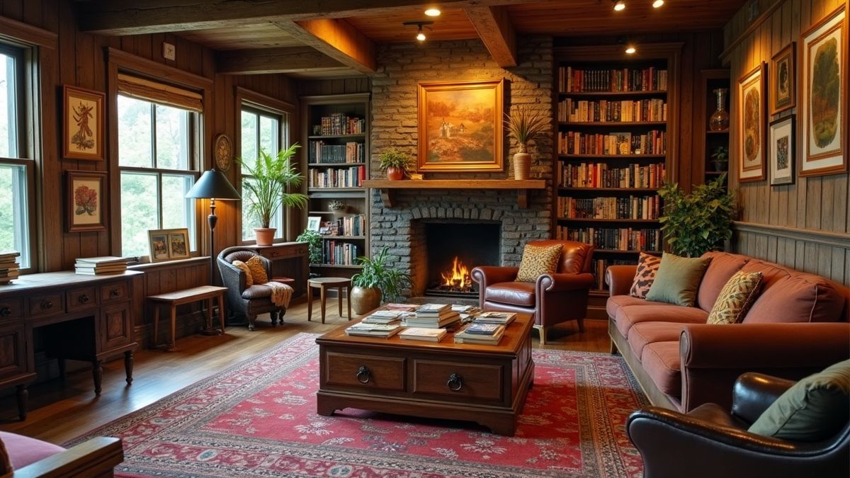 Inheemse literatuur en kunst in een gezellige omgeving