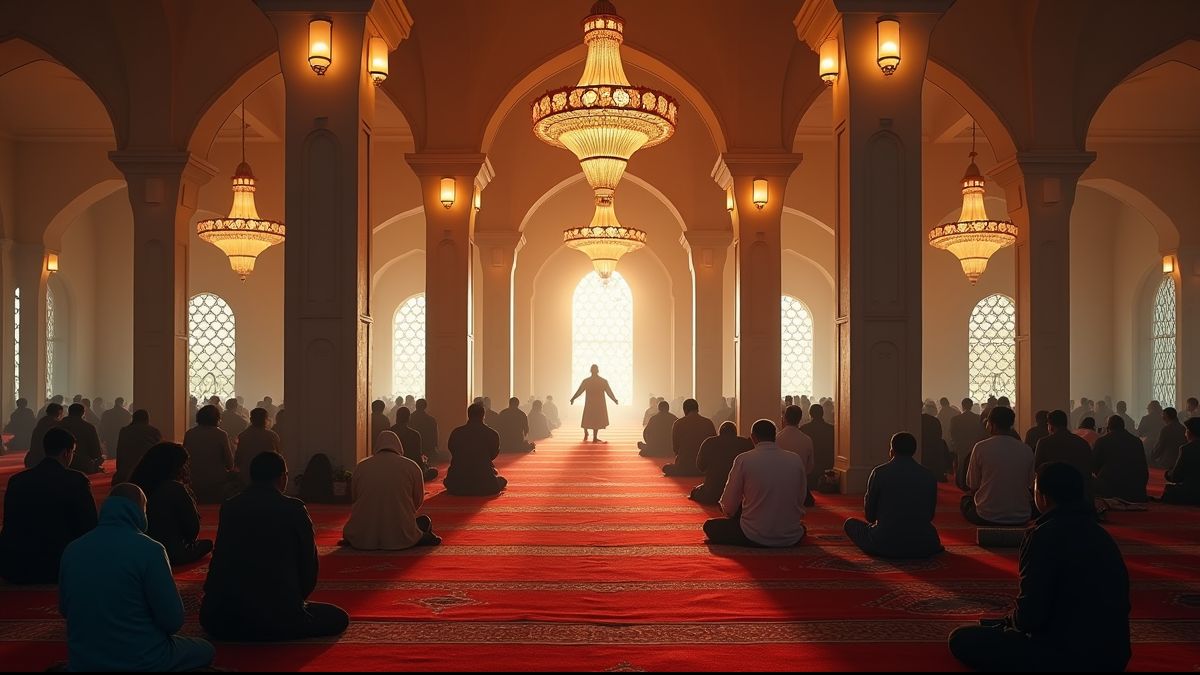 Interieur van een serene moskee
