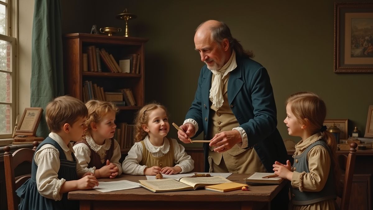 Johann Friedrich Oberlin in een historische kleuterschool