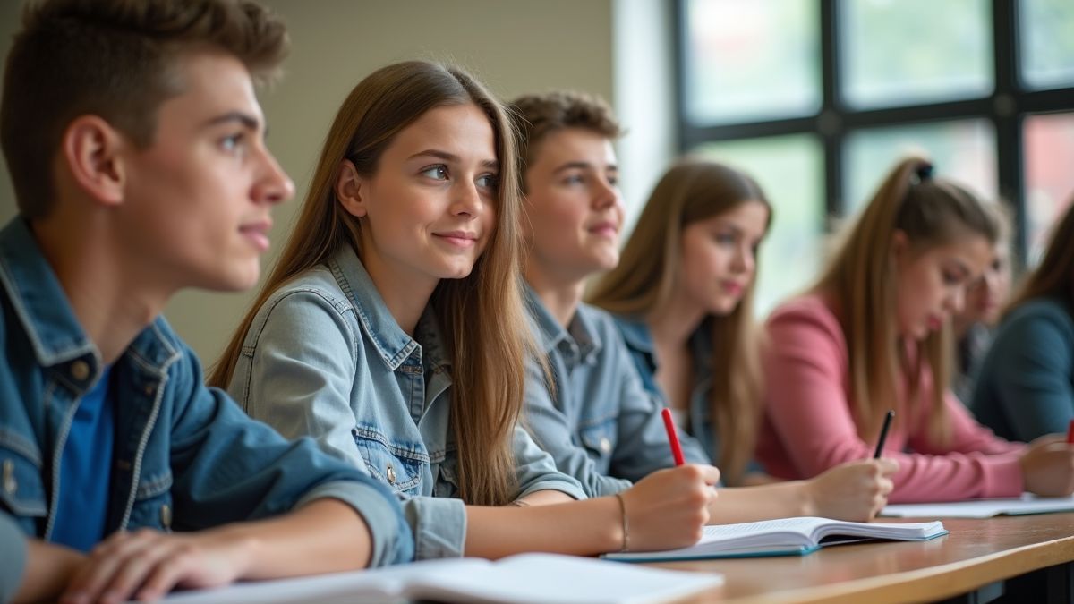 Jonge studenten overwegen een carrière in het onderwijs