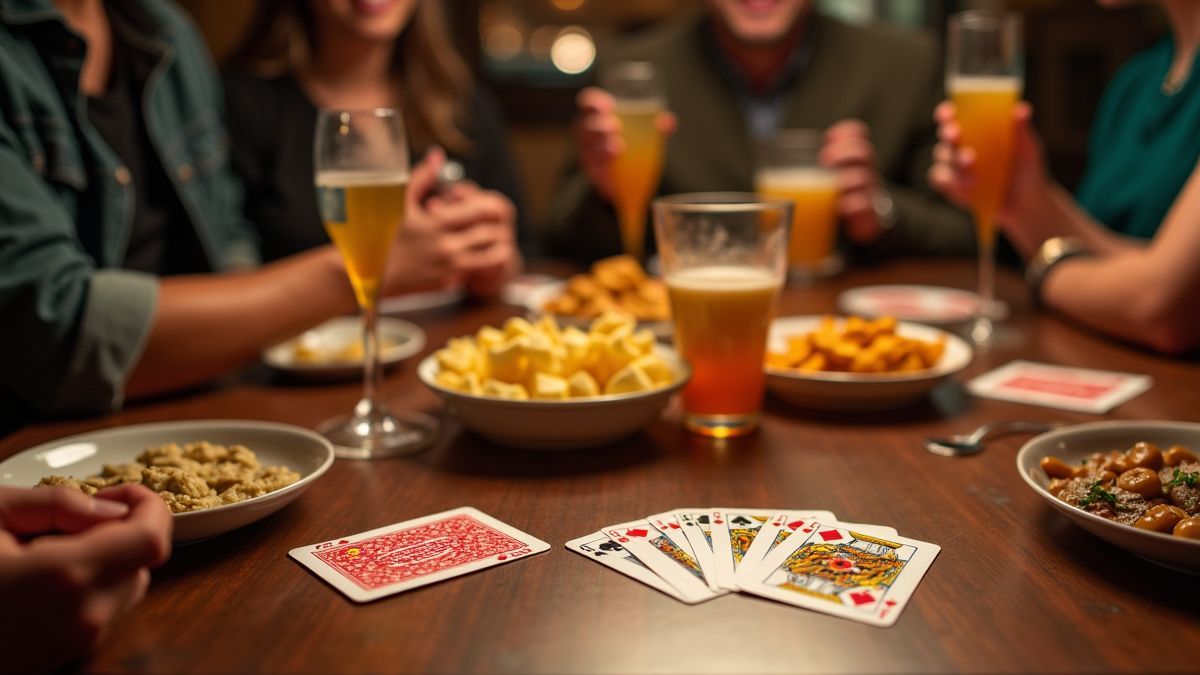 Kaartspel tafel klaar