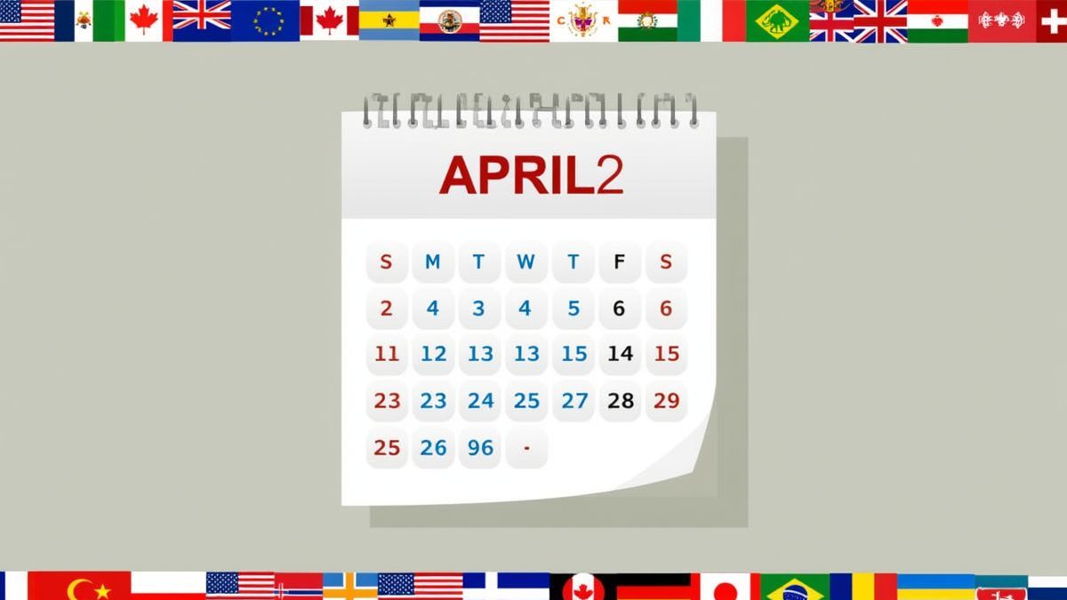 Kalender met 2 april gemarkeerd en wereldwijde verbondenheid.