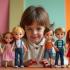 Kind speelt met Ken-poppen