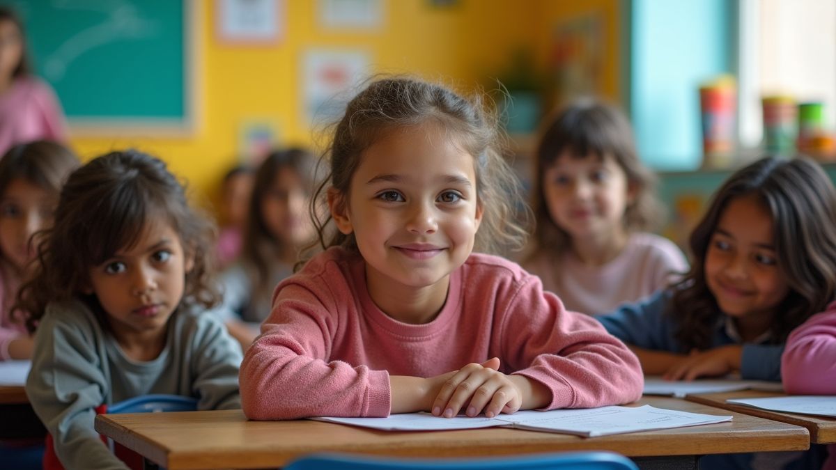 Kinderen deelnemen aan een workshop over geweldloosheid.