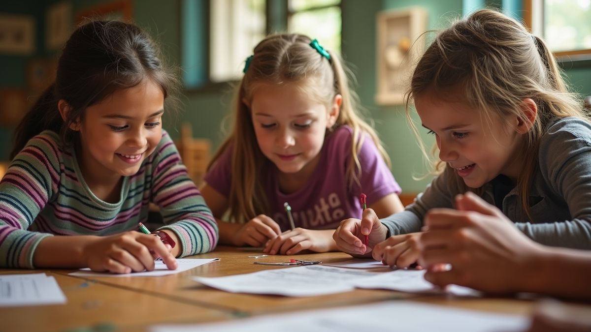 Kinderen leren over de Pitcairn-eilanden tijdens Bounty Dag.