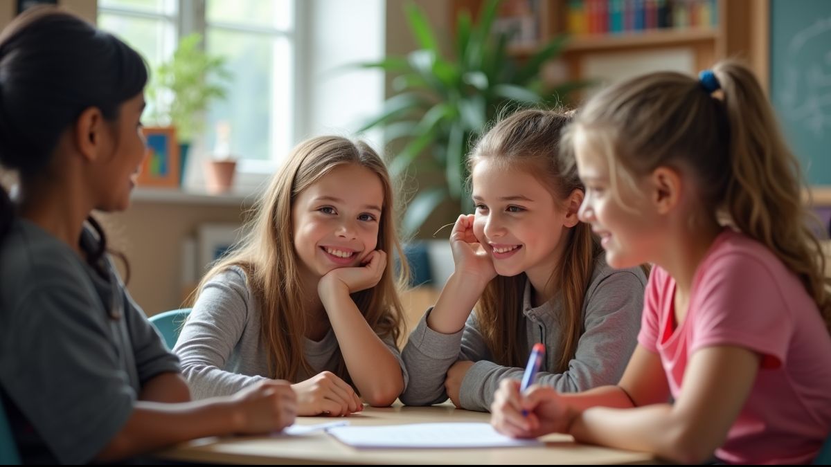 Kinderen leren over gendergelijkheid in de klas