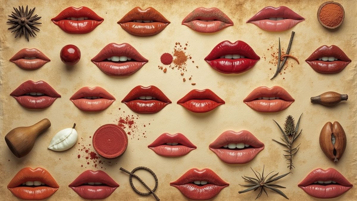 Kunstzinnige weergave van oude make-uppraktijken