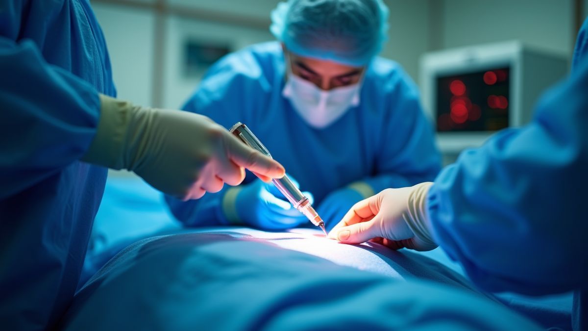 Lasertechnologie in een medische omgeving.