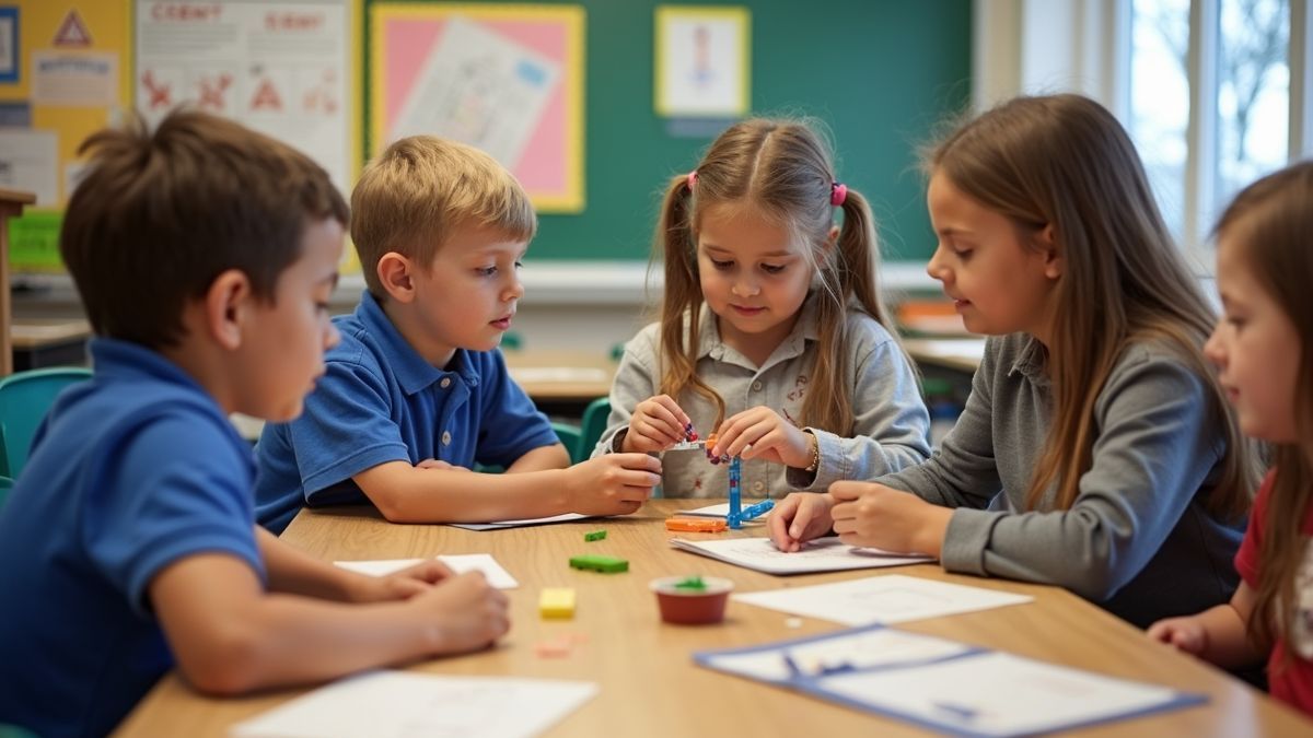 Leerlingen bezig met STEM-onderwijs