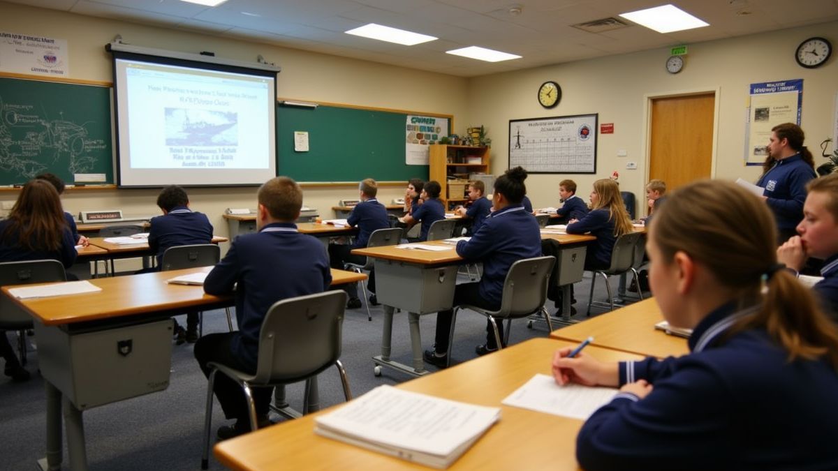 Leerlingen leren over maritieme geschiedenis