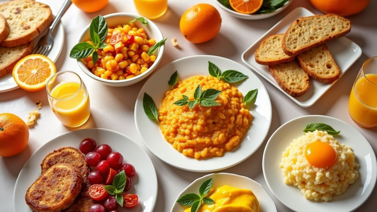 Leuke brunch met sinaasappelsapgerechten