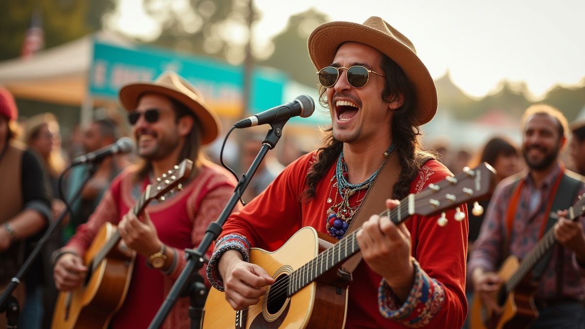 Levendig muziekoptreden door Romani.